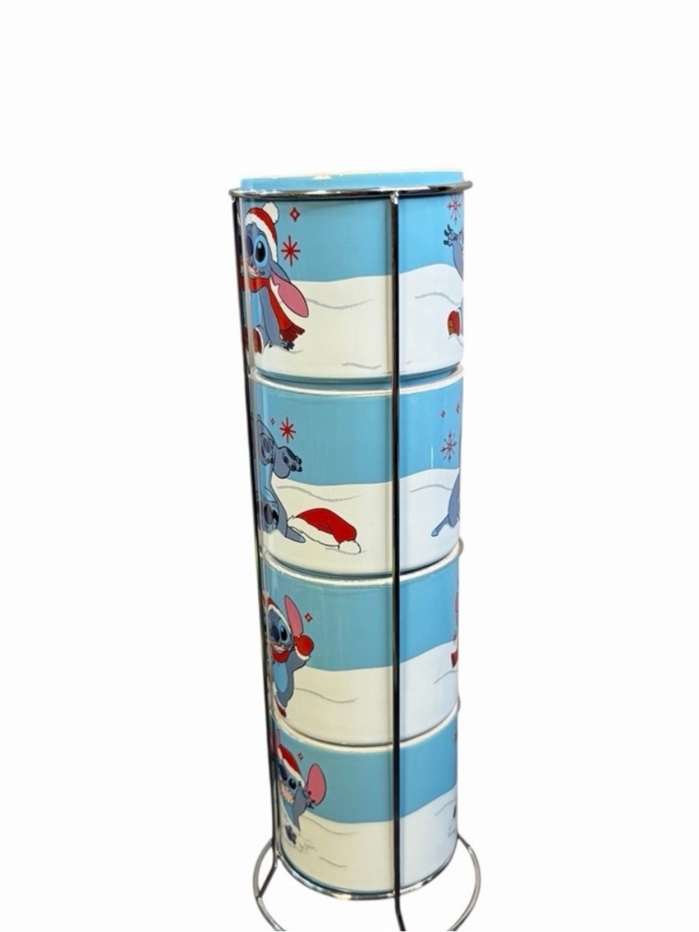 DISNEY LILO & STITCH HOLIDAY STACKABLE MUG SET WITH STAND — SET OF 4 — NWT - Picture 5 of 7